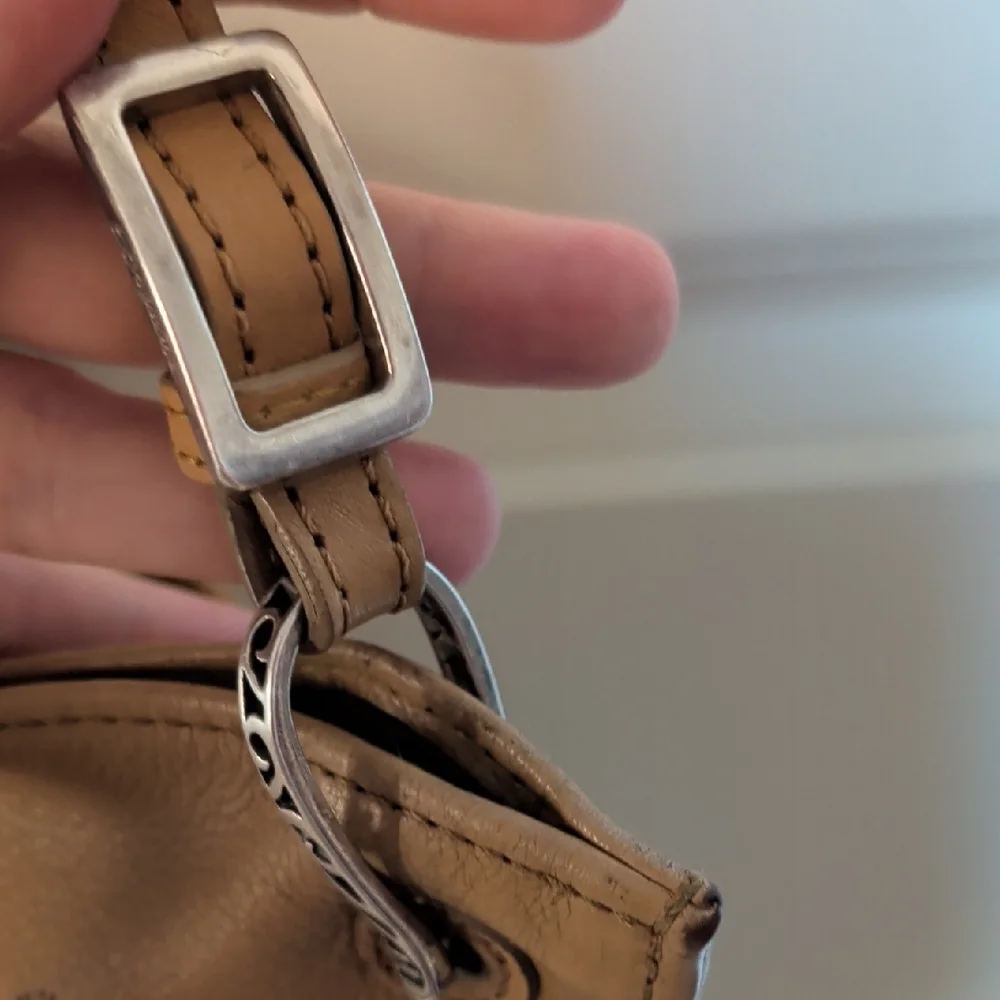 Brighton Tan Shoulder Bag with Black Floral Design - Picture 7 of 14